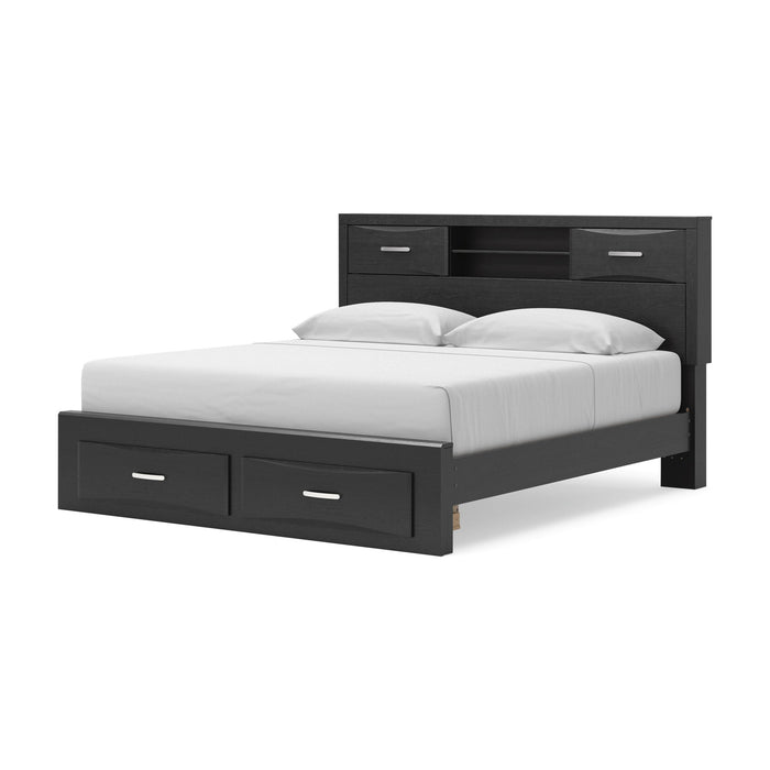 Stabotta King Bookcase Storage Bed